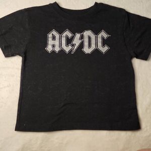 AC/DC Black Tshirt With Graphic Kids Size XS